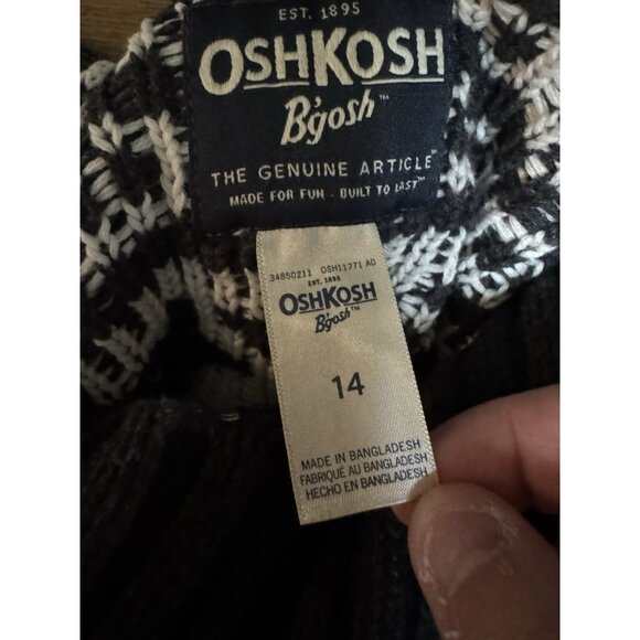Oshkosh Bgosh Kids Youth Chunky Knit Sweater Boys Size 14 Cotton Winter Holiday - Picture 8 of 11